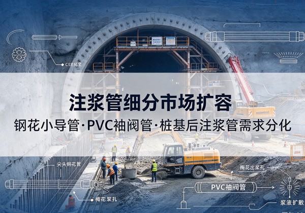 封开注浆管细分市场扩容，隧道钢花小导管、PVC 袖阀管、桩基后注浆管需求分化